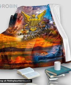 Us Navy And War At Sea Fleece Throw Blanket