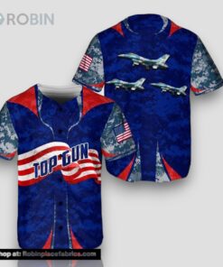 US Navy Top Gun F 16N Baseball Jersey Shirt US Navy Top Gun F 16N Baseball Jersey Shirt