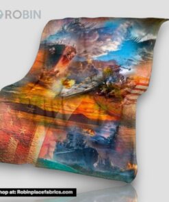 Us Navy Warships Fleece Throw Blanket