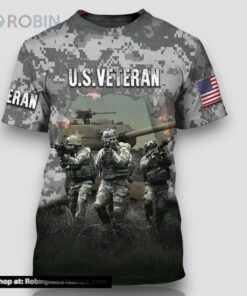 Us Veteran All Over Print 3D T Shirt For Military