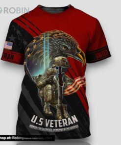 Us Veteran Honor The Sacrifice Remember The Service All Over Print 3D T Shirt For Military