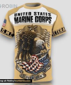 Usmc Veteran These Color Don’t Run All Over Print 3D T Shirt For Military