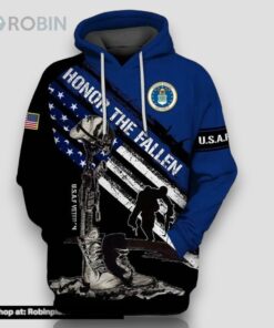Veteran Air Force Veteran Honor The Fallen 3D Hoodie All Over Printed