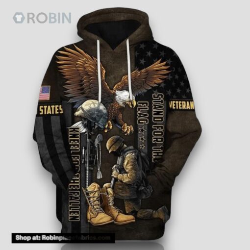 Veteran All Over Print 3D Hoodie For Military
