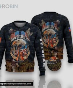 Veteran American Flag Eagle Ugly Christmas Sweater Cute Christmas Gift For Men And Women