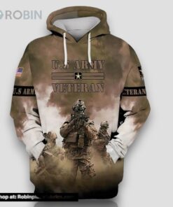 Veteran American Military US Army Veteran 3D Hoodie All Over Printed