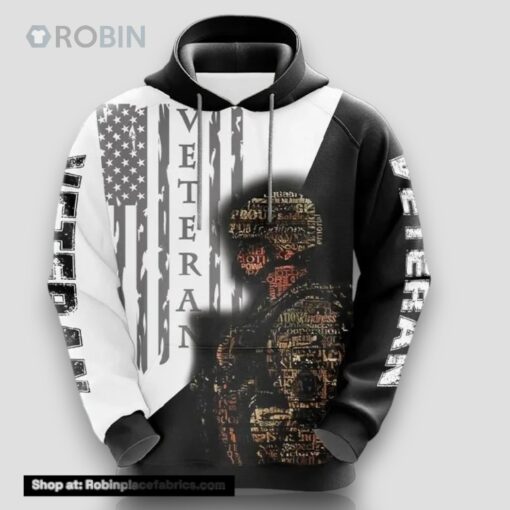 Veteran American Military Veteran With Names On Body 3D Hoodie All Over Printed