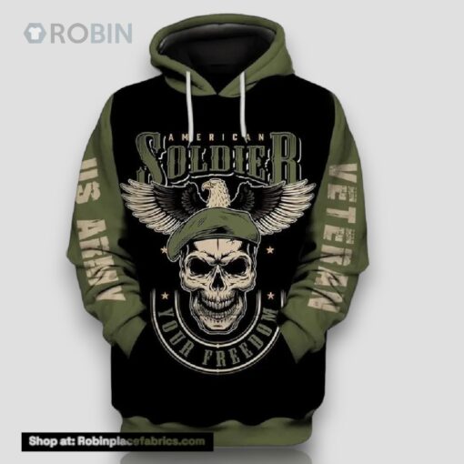 Veteran American U.S Army Veteran Soldier Your Freedom 3D Hoodie All Over Printed