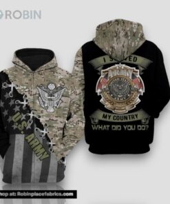 Veteran Army Camouflageuflage Gift For Army US Army 3D Hoodie All Over Printed