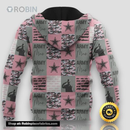 Veteran Army Mom Camouflageuflage Pink 3D Hoodie All Over Printed
