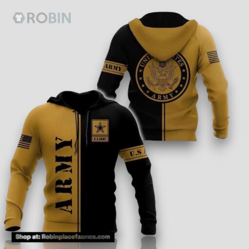 Veteran Army US Military Logo 3D Hoodie All Over Printed
