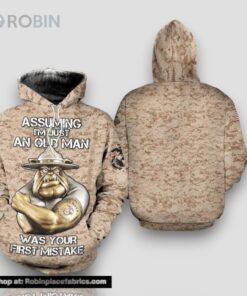 Veteran Assuming Just Old Man First Mistake Always Faithful 3D Hoodie All Over Printed