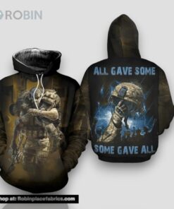 Veteran Blue All Gave Some Gave All 3D Hoodie All Over Printed