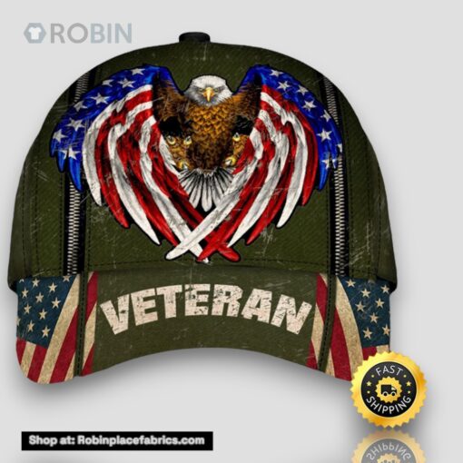 Veteran Eagle American Flag Classic Cap