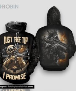 Veteran Just The Tip I Promise 3D Hoodie All Over Printed