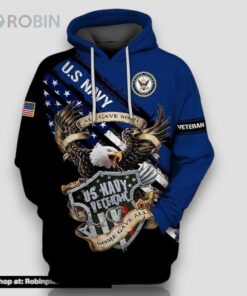 Veteran Navy Veteran Sailor Eagle Some Gave All 3D Hoodie All Over Printed