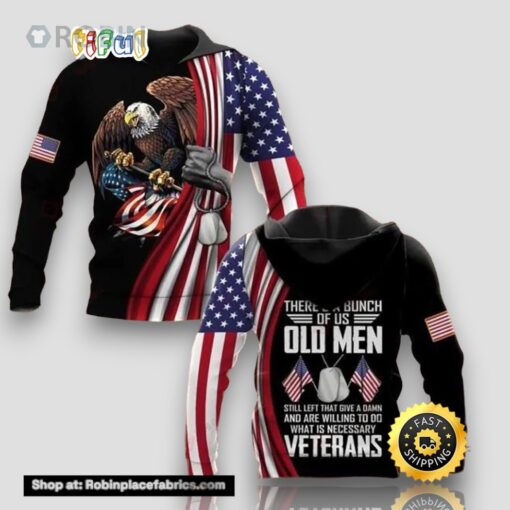 Veteran Proud Military Veteran Eagle Dog Tag 3D Hoodie All Over Printed