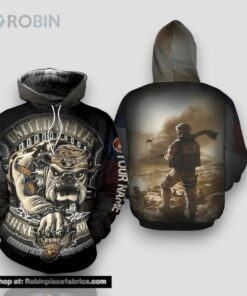 Veteran Release The Dog Of War USMC 3D Hoodie All Over Printed