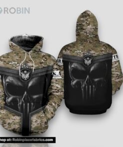 Veteran Skull Army Camouflageuflage Gift For Army US, Army 3D Hoodie All Over Printed
