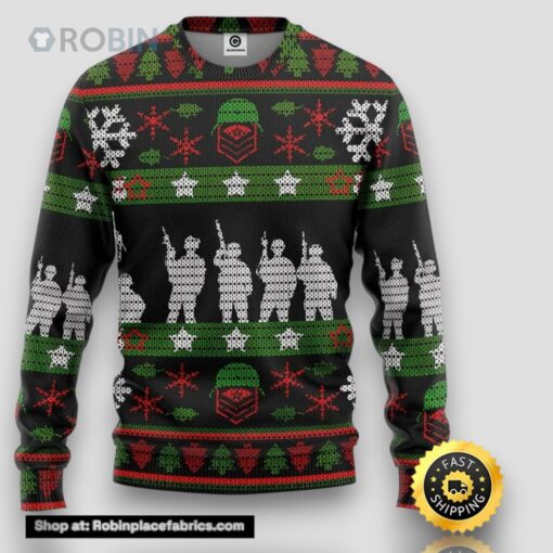 Veteran Soldier Ugly Christmas Sweater