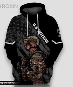 Veteran U.S Army Veteran Kindness Passion Respect 3D Hoodie All Over Printed