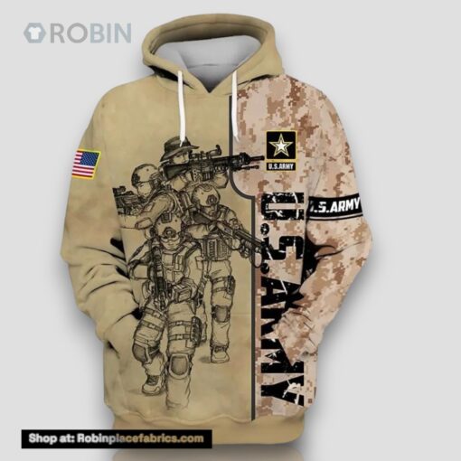 Veteran U.S Army Veteran Soldiers Brothers 3D Hoodie All Over Printed