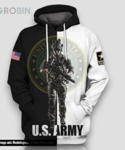 Veteran U.S Army Veteran Standing Alone 3D Hoodie All Over Printed