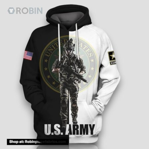 Veteran U.S Army Veteran Standing Alone 3D Hoodie All Over Printed