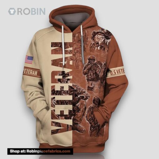 Veteran U.S Veteran Soldiers In The Battle 3D Hoodie All Over Printed
