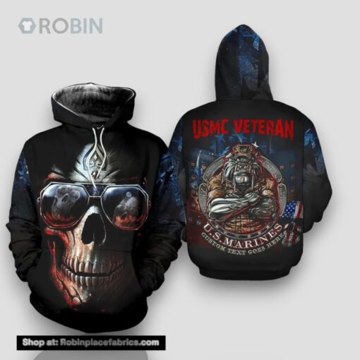 Veteran United State USMC Veteran 3D Hoodie All Over Printed