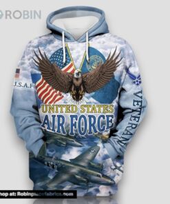 Veteran United States Air Force USAF Veteran 3D Hoodie All Over Printed