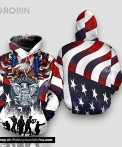 Veteran United States Navy American Eagle 3D Hoodie All Over Printed