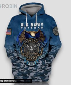Veteran United States Navy Veteran Don’t Run To Your Death 3D Hoodie All Over Printed