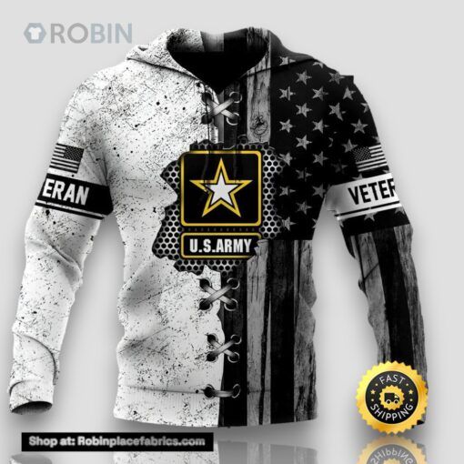 Veteran US Army In My Heart 3D Hoodie All Over Printed
