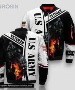 Veteran US Army Veteran Proud 3D Bomber Jacket