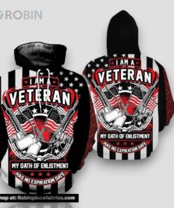 Veteran US Army Veteran United States Dog Tag Gun 3D Hoodie All Over Printed