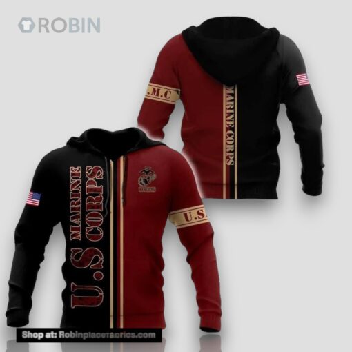 Veteran US Marine Corps 3D Hoodie All Over Printed