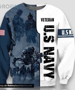 Veteran US Navy USN 3D Hoodie All Over Printed