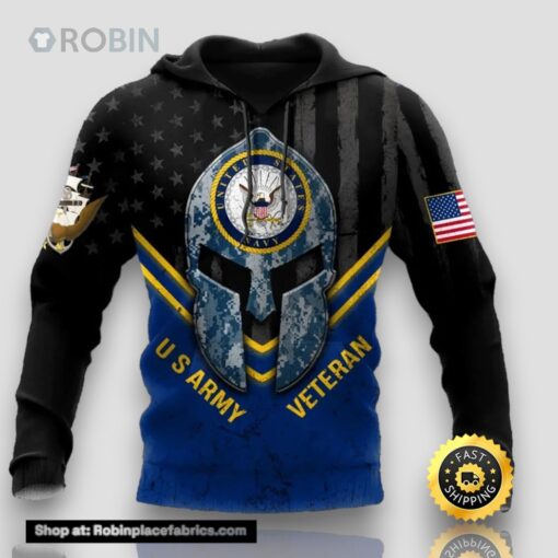 Veteran US Veteran Army Camouflageuflage 3D Hoodie All Over Printed