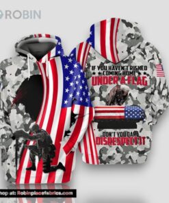 Veteran US Veteran Military Soldier Fallen Eagle 3D Hoodie All Over Printed