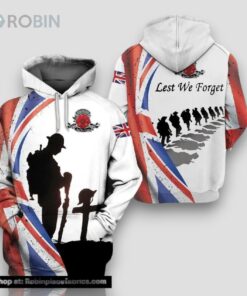 Veterans Lest We Forget Fallen Soldier 3D Hoodie All Over Printed