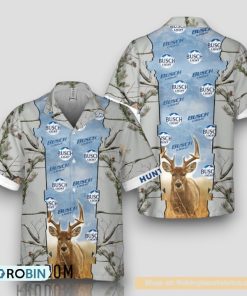 Vintage Deer Hunting Busch Light Hawaiian Shirt Vintage Deer Hunting Busch Light Hawaiian Shirt