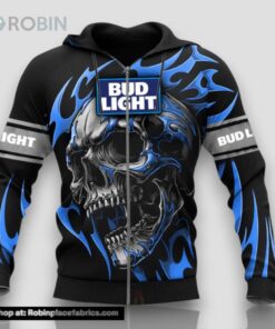 Vintage Skull Bud Light Hoodie