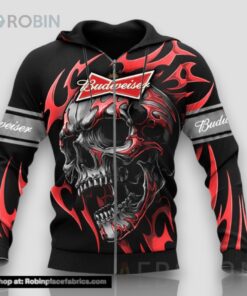 Vintage Skull Budweiser Hoodie