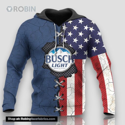 Vintage Skull Busch Light Hoodie