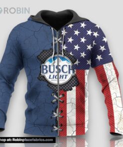 Vintage Skull Busch Light Hoodie