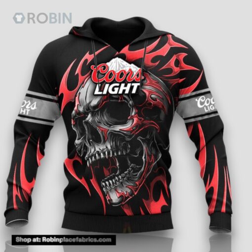 Vintage Skull Coors Light Hoodie