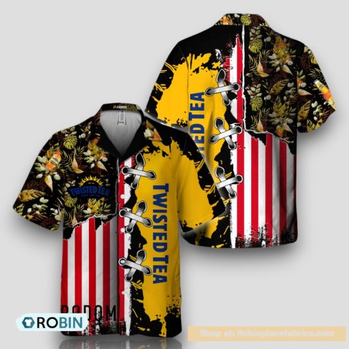 Vintage Tropical Flower Twisted Tea Hawaiian Shirt