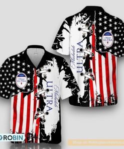 Vintage USA Flag Michelob ULTRA Hawaiian Shirt