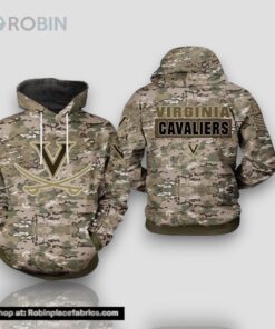 Virginia Cavaliers Camouflage Veteran 3D Hoodie Virginia Cavaliers Gift